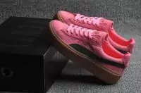 puma x rihanna femmes suede semelles epaisses filles pink